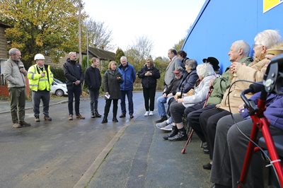 Residents enjoying a coffee on site