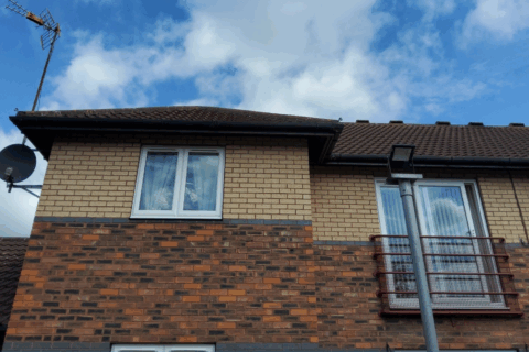New upstairs window and door