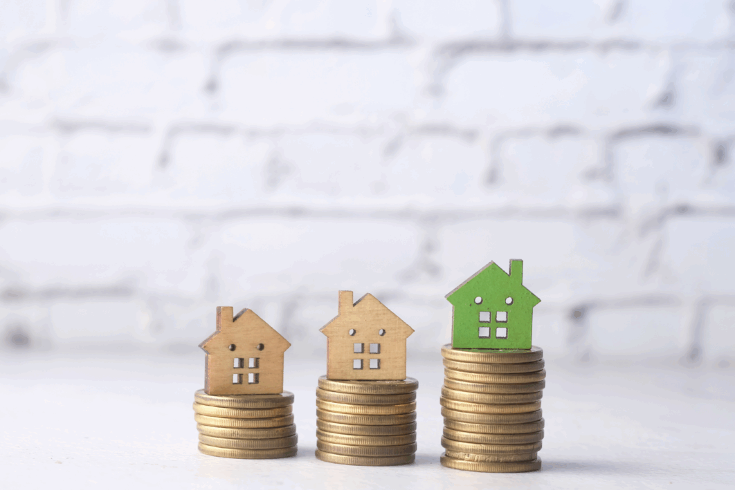 Houses and money illustration