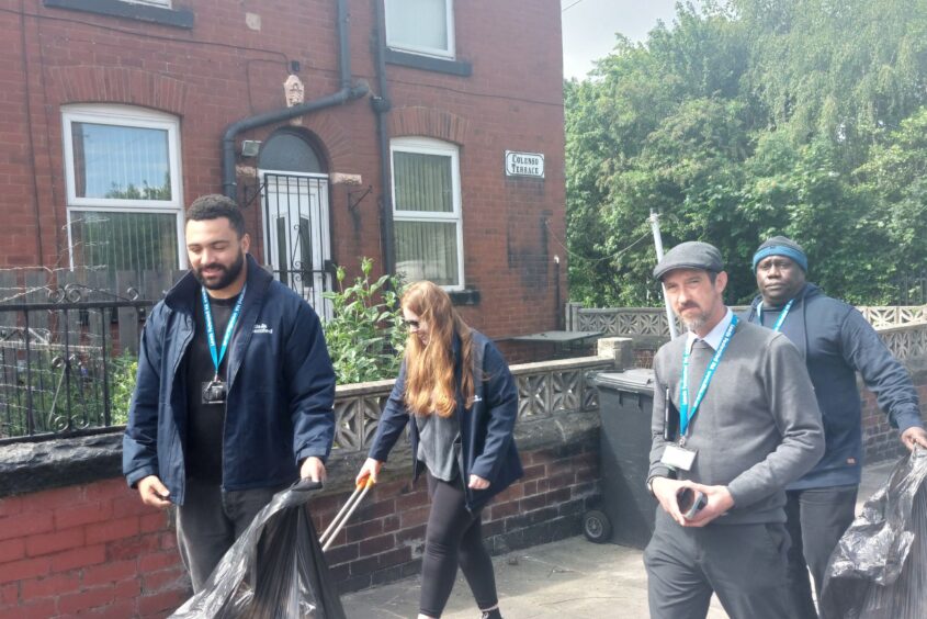 People doing a litter pick
