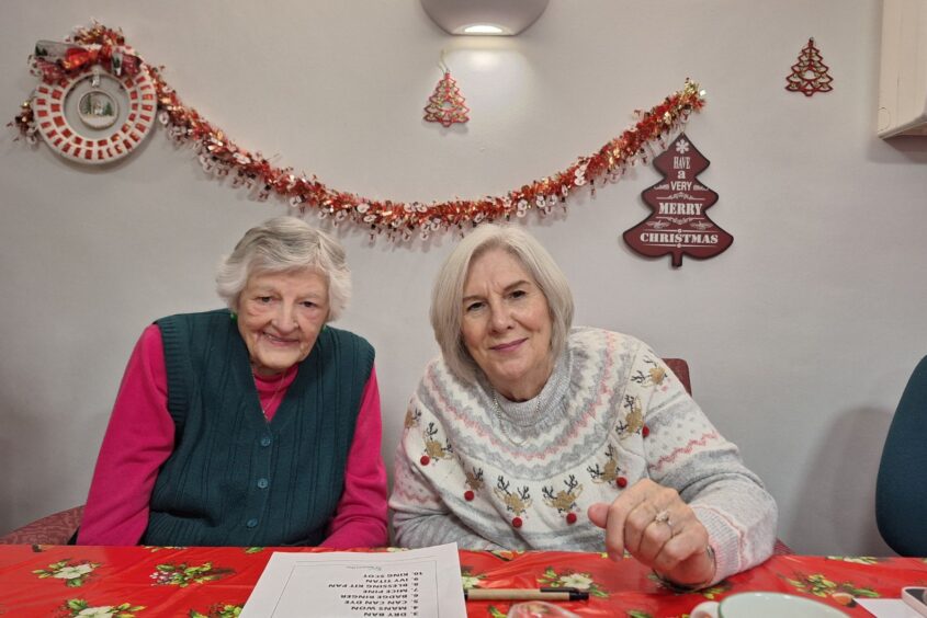 People sat at a table