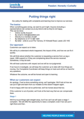 Putting things right policy front cover