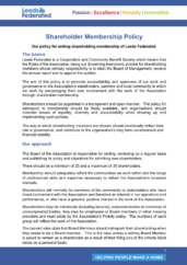 Cover of shareholder membership policy