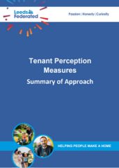 Tenant Perception Measures - summary of approach front cover