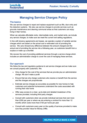 Front cover of managing service charges policy thumbnail