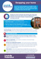 Front cover of our swapping your home leaflet