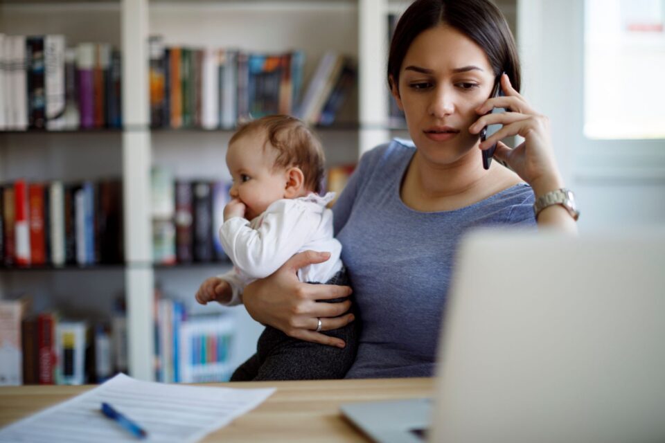 Person talking on the phone
