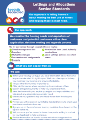 Front cover of lettings and allocations service standards