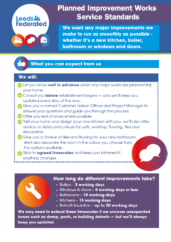 Front cover of planned improvements service standards