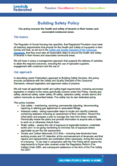 Front cover of the building safety policy