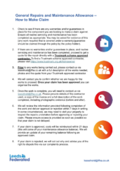 Cover of the general maintenance and repairs allowance guide for new shared ownership model leases
