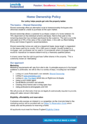 Front cover of shared ownership policy