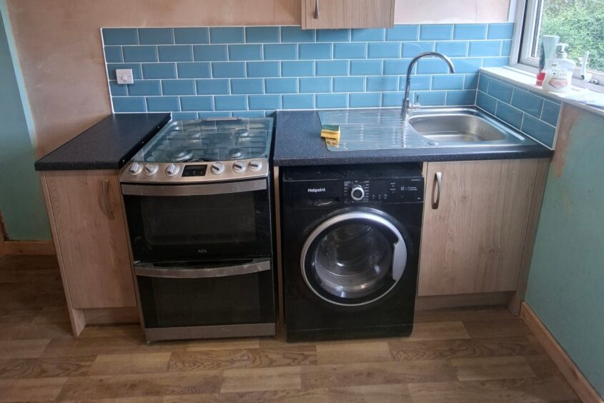 A kitchen during the renovation process