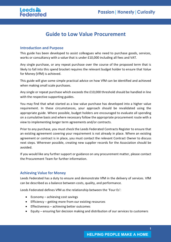 Front cover of procurement guide