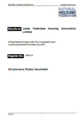 Front cover of the Rules